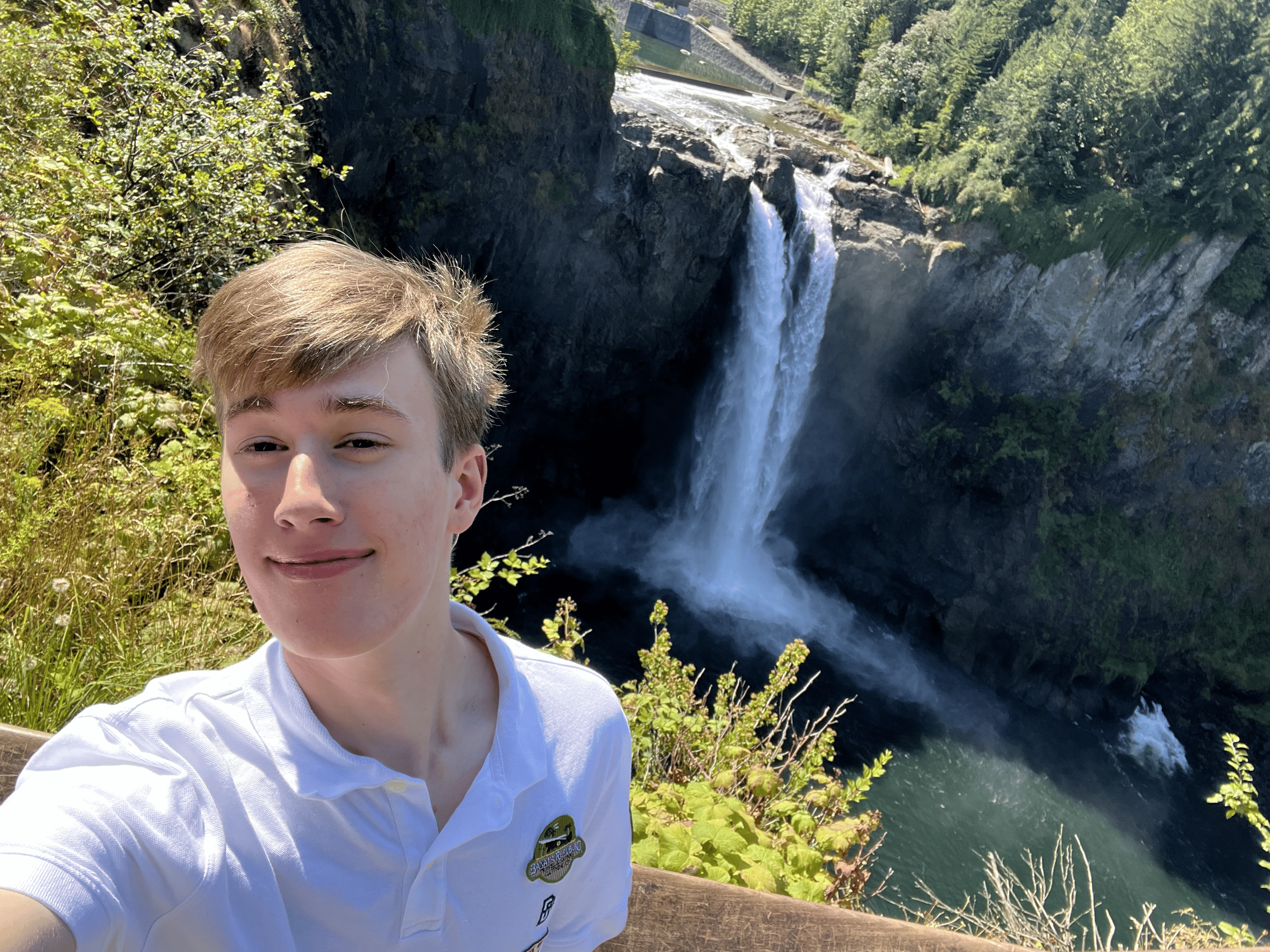 Waterfall selfie